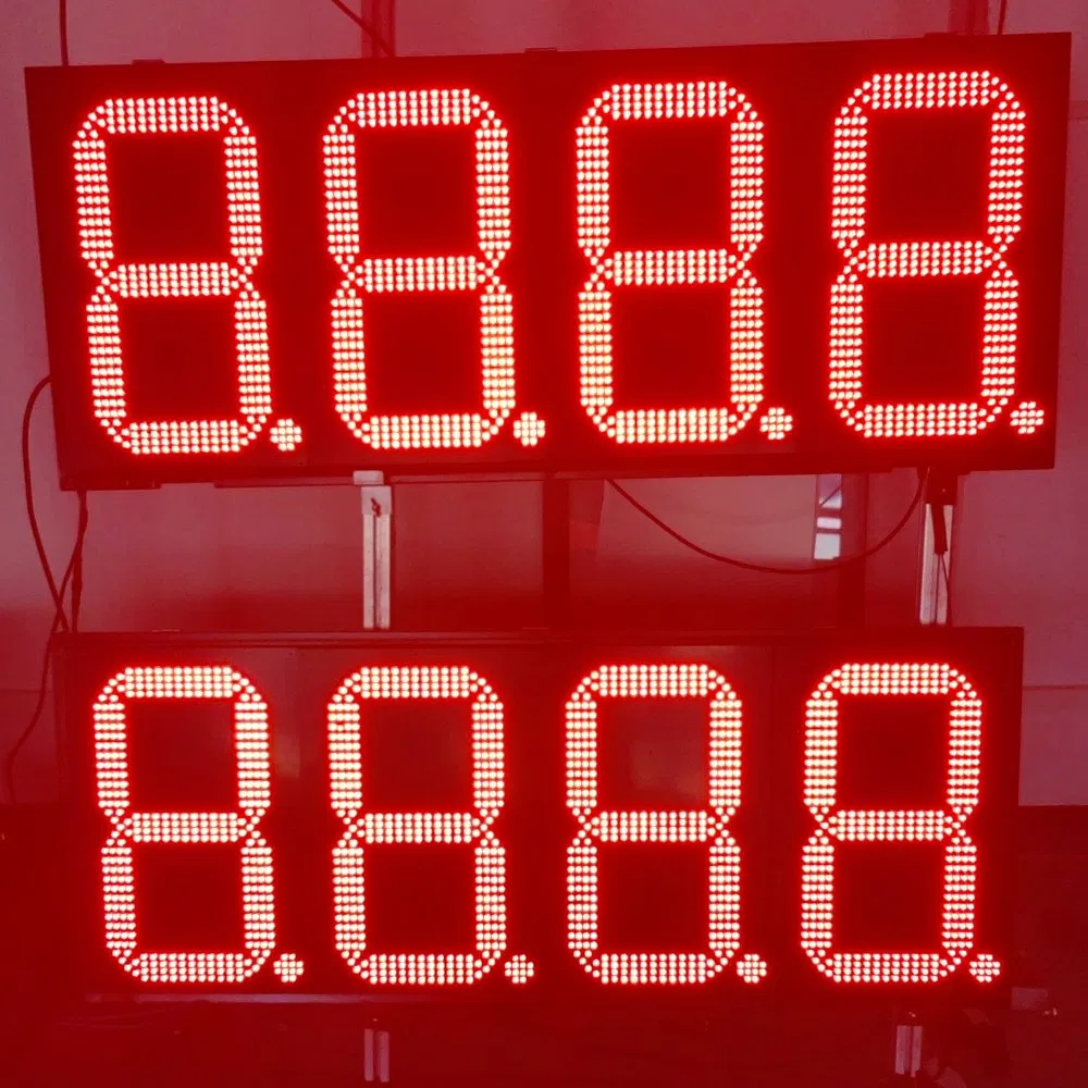 Mexico Outdoor 18inch 88.88 LED Gas Price Digital Sign Large LED Gas Station Price Sign 7 Segment Digit LED Gas Price Display Screen