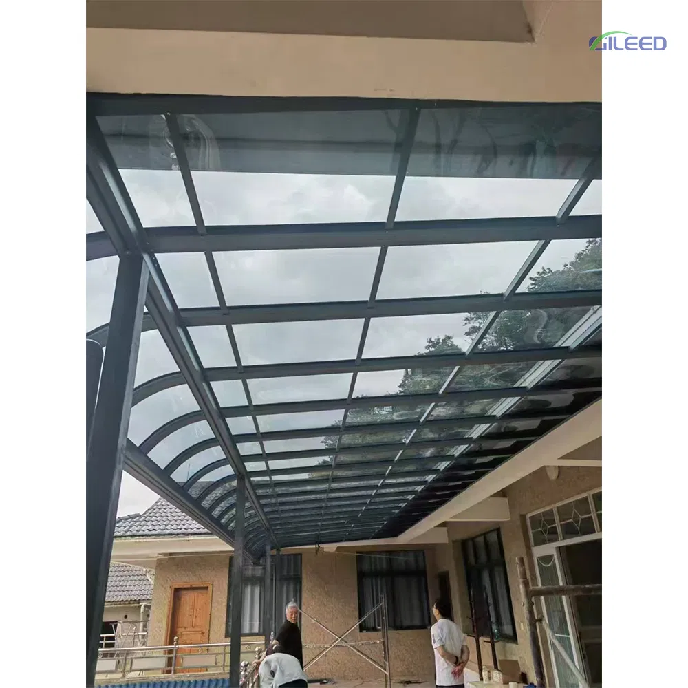 Outdoor Aluminum Alloy Strong Rain Proof Shelter with PC Solid Sheet