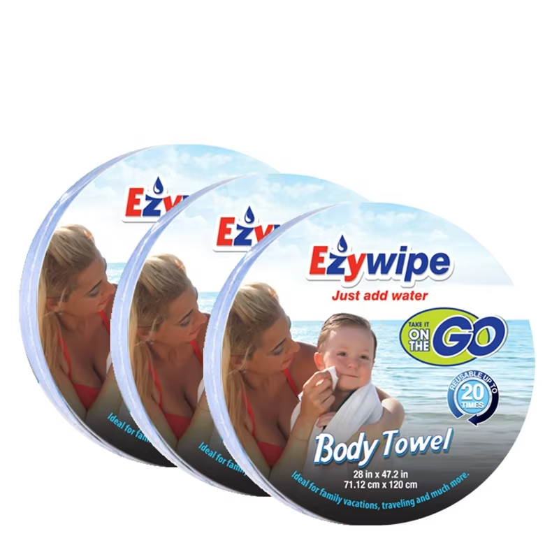 Ultra-Soft Disposable Beach Towels - Eco-Friendly and Compressed