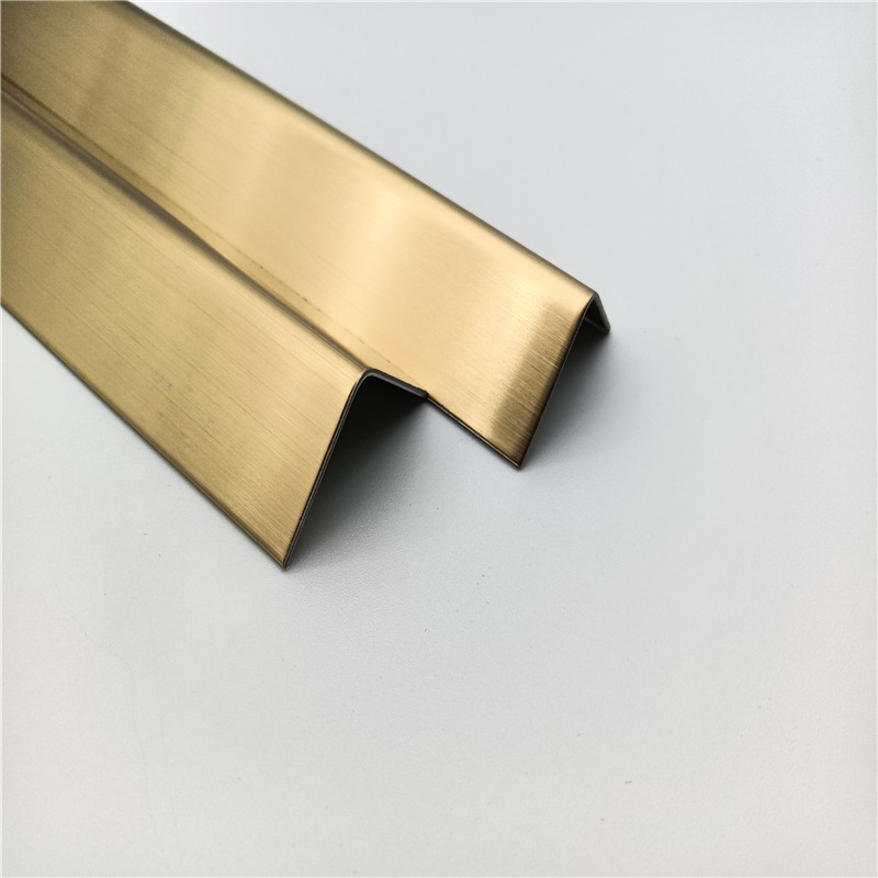 Decorative Color Metal L Shape Stainless Steel Tile Trim for Hotel