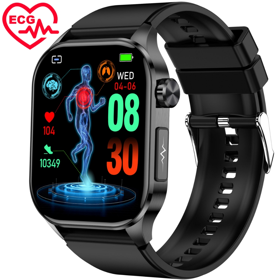 Et580 ECG Health Smart Watch Blood Oxygen Pressure Glucose Smartwatch