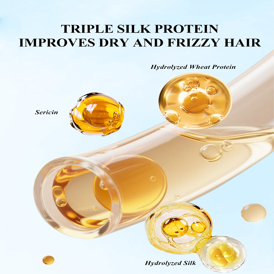 Silk Protein Smoothing Spray for Instant Hair Repair and Hydration