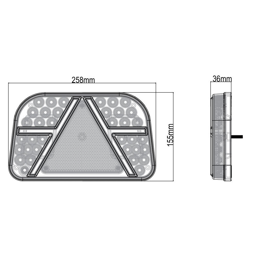 LED Tail Light Kit DC 12-24V, 7 Functions for Truck Trailer Off-Road