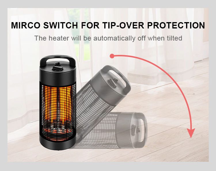 1200W Carbon Fiber Patio Intrared Heater Fast Heating
