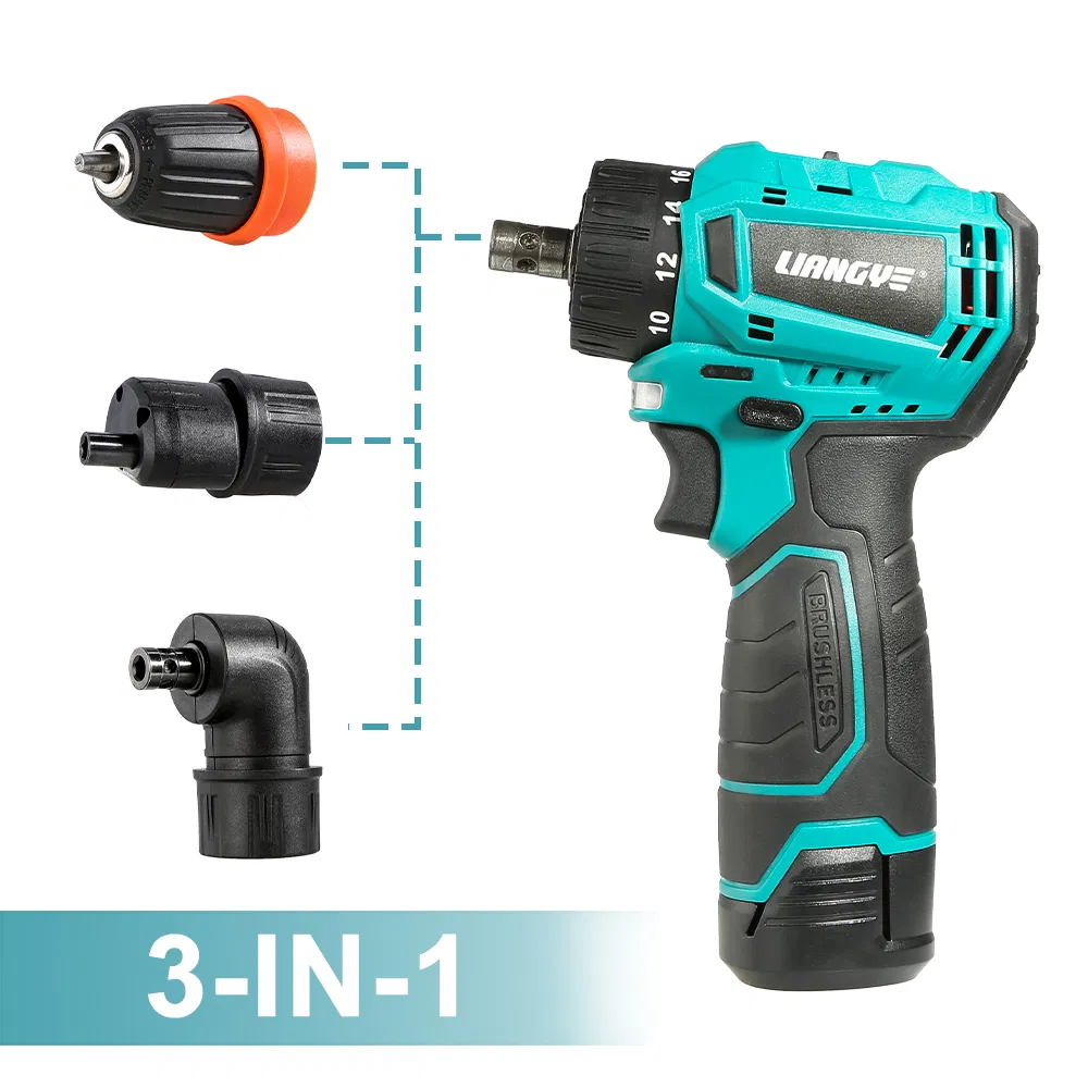 Беспроводной шуруповерт Liangye 4-в-1 с насадками