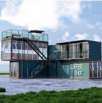 2 Storey Low Cost Prefab Homes Houses Steel Frame and EPS Sandwich Panel Modular Home Prefabricated -Building Apartment Flat Pack Container