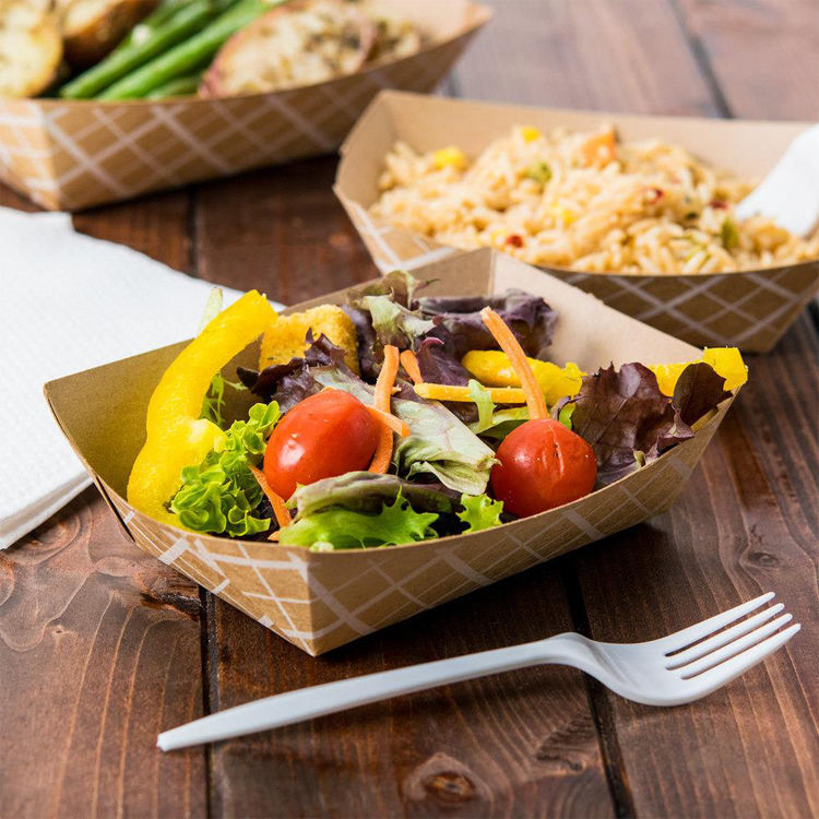 Disposable Party Paper Tray for Weddings & Events Safe Clean Food Serving Supply