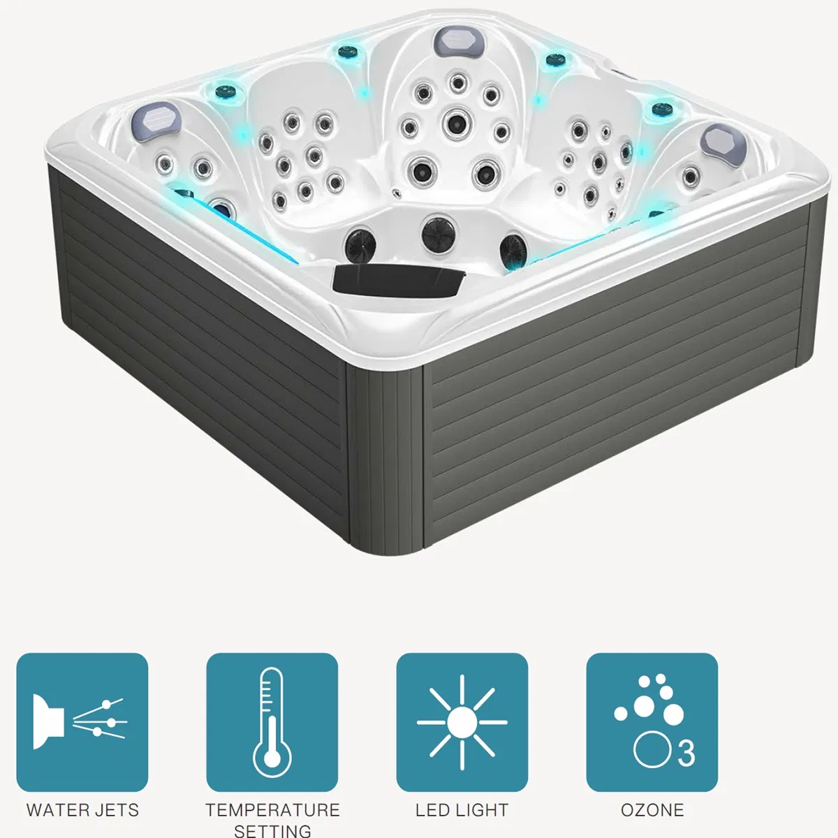 Готовый СПА-комплекс для 4 человек с гидромассажем