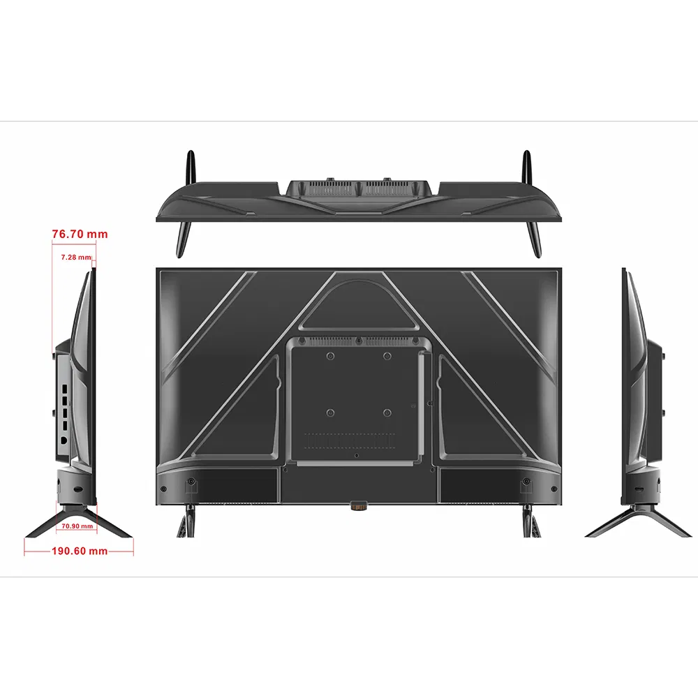 Kuai TV Factory OEM 24" 32" 43" 50" 65" 70" 75" 85" 100 Inch LED LCD TV 2K FHD 4K UHD Flat Screen Television Android Smart TV