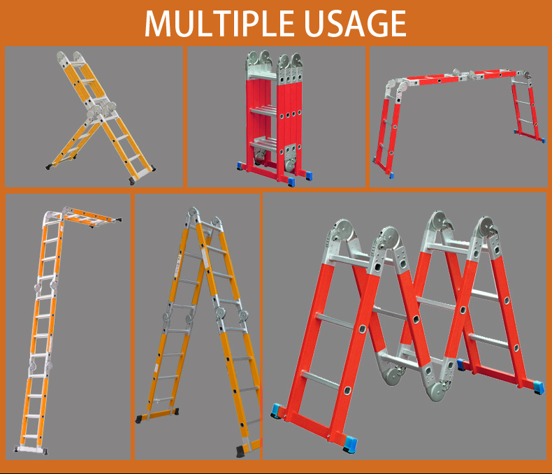 2.7m to 8.7m Meters FRP FRP Multi-Purpose Joint Ladder/Fiberglass Foldable Step Ladder