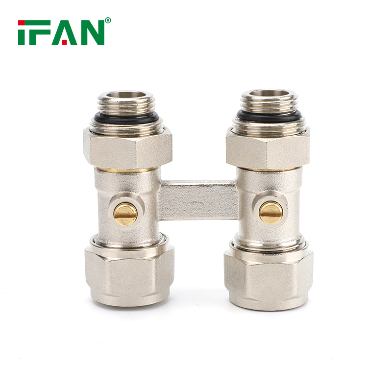 Ifan Floor Heating Systems 1/2'' 3/4'' Brass Block Straight Thermostatic Radiator H Shape Valve