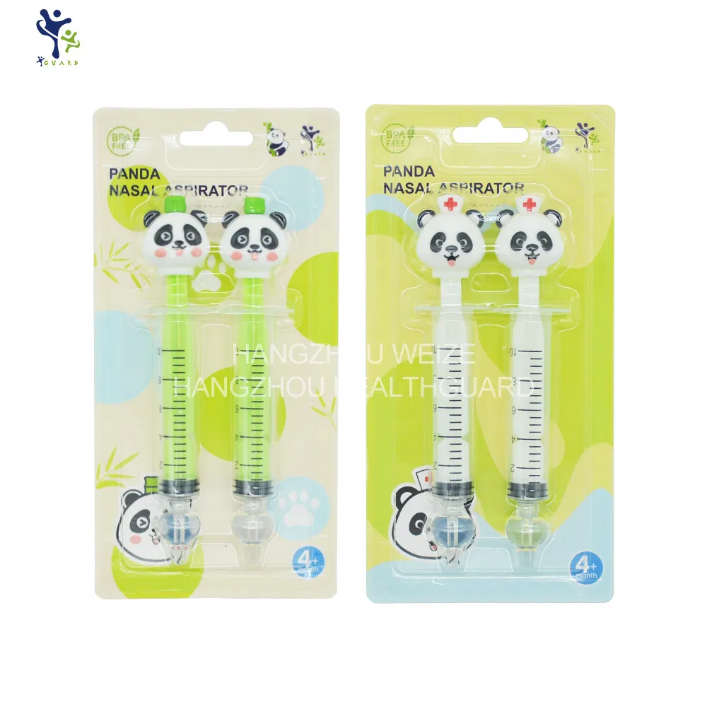 CE Certified 3D Animal Design 10ml Baby Nasal Syringe Nasal Cleaner Soft Silicone Tip Nasal Aspirator for Infant Nose Wash