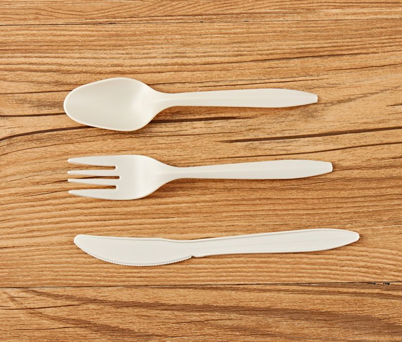 Manufacturer Biodegradable Disposable Tableware Cornstarch Cutlery Fork Spoon Knives