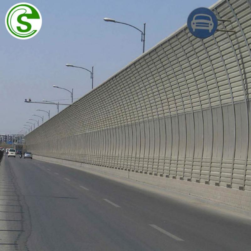 High Quality PC Acoustical Board Galvanized Steel Sound Isolation Highway Noise Barrier