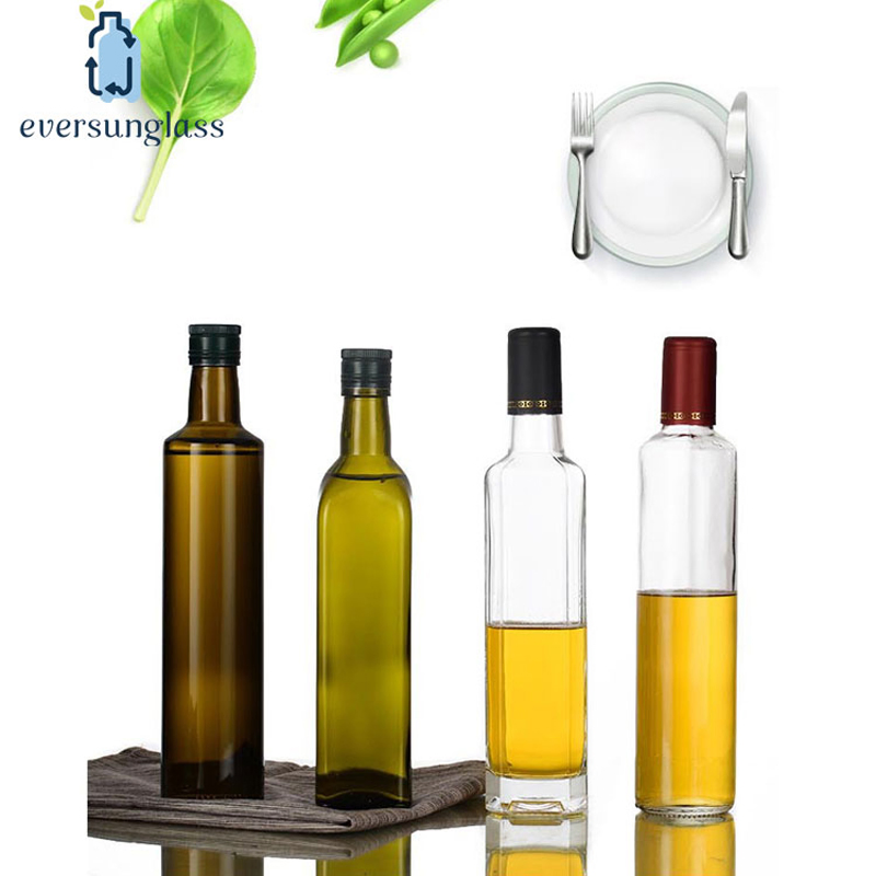 Wholesale Dark Brown Round Glass Olive Oil Bottle 750ml