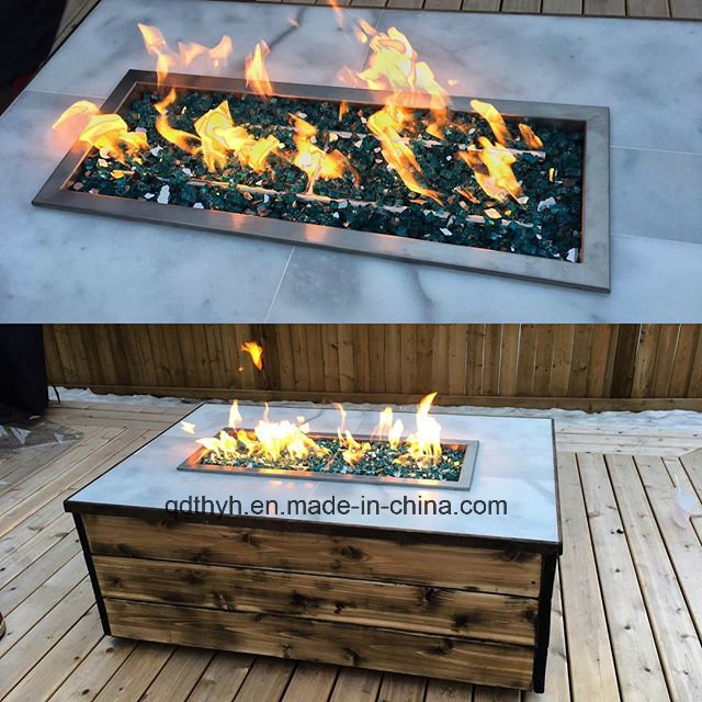 Stainless Steel Cover for Rectangular Drop-in Fire Pit Pan
