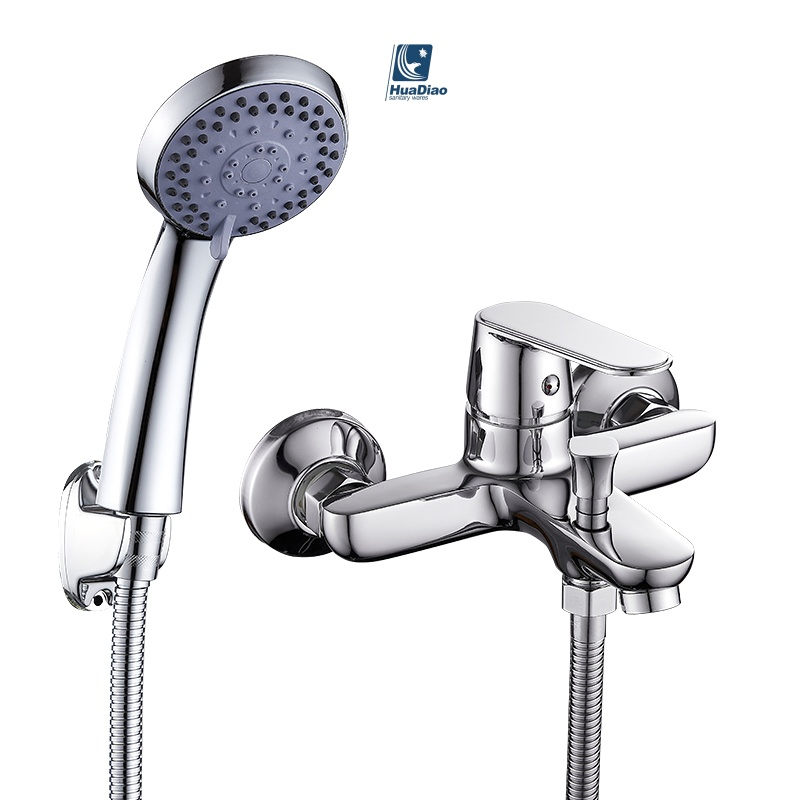 Huadiao Economical Wall Mounted Sanitary Ware Shower Tap Bath Bathroom Mixer Faucet