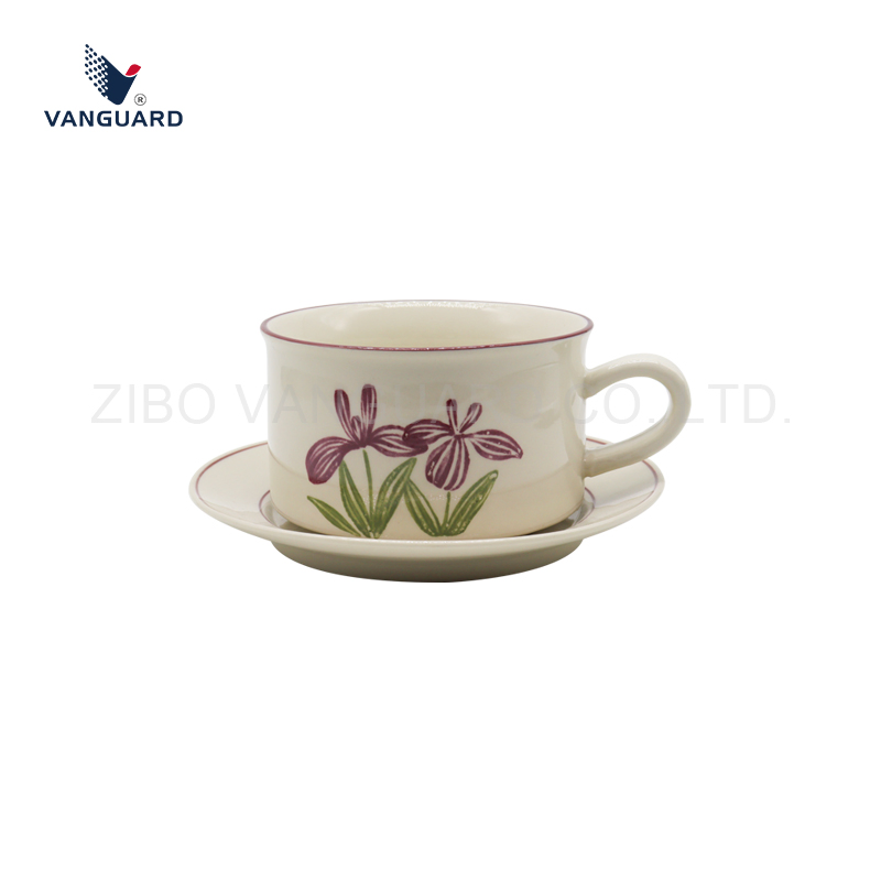 Фарфоровый чайный набор Bone China 340 мл с блюдцем