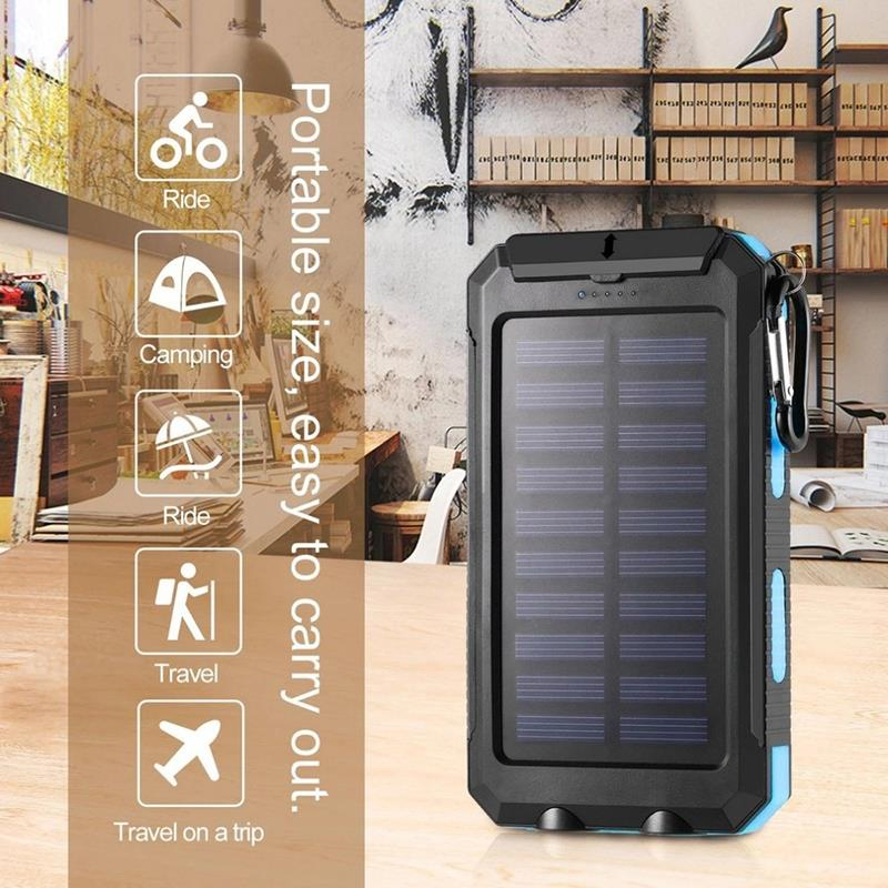 Outdoor Waterproof Power Bank 8000mAh 4000mAh 5000mAh Solar Charger Power Bank