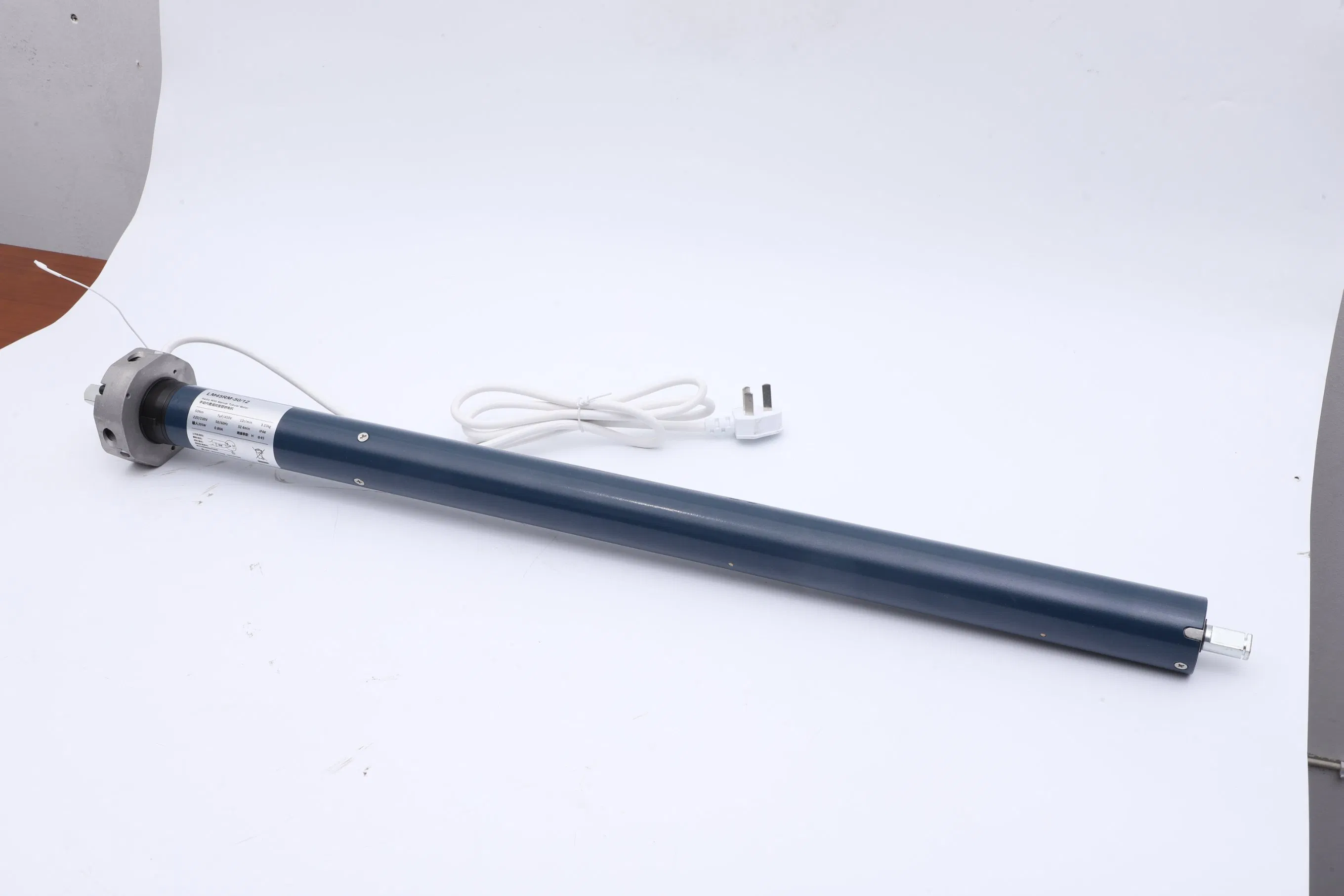 45 Long-Shaft Hand-Crank Tube Motor - Internal Mechanism for Clean Aesthetic Design