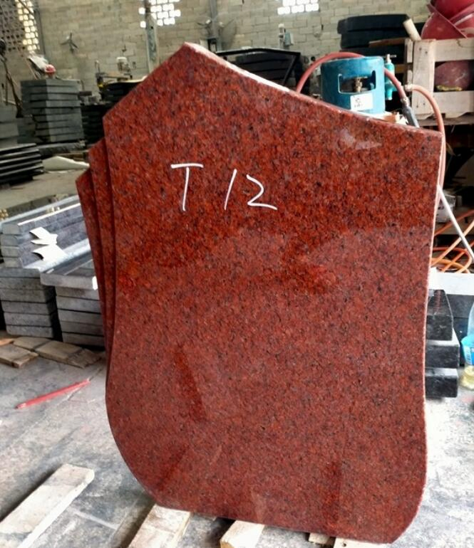 Natural stone polished Ruby/Indian Red Granite Monument for Memorial/Dead/cemetery/graveyard