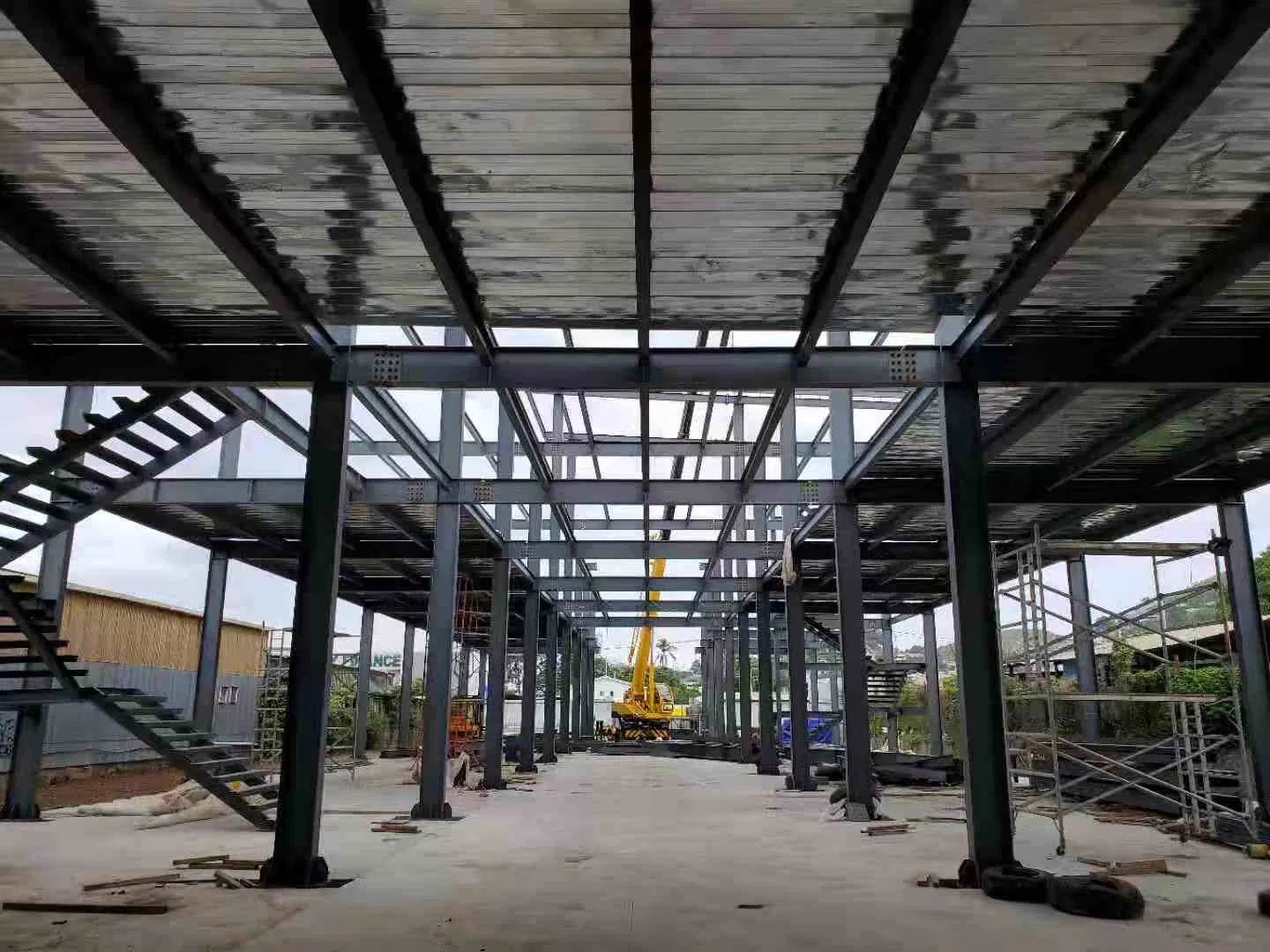 2 Floor Prefabricated Steel Structure Hanger for Workshop