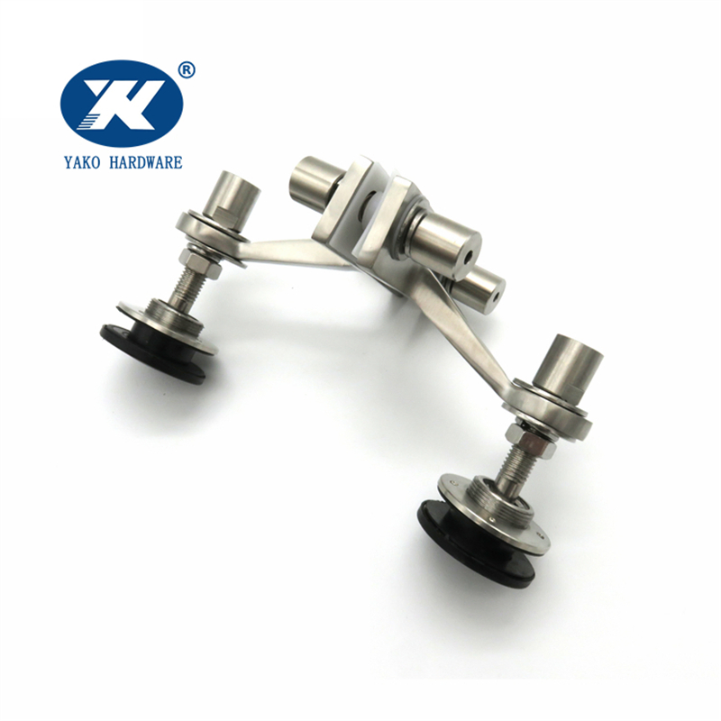 Stainless Steel Fin Wall Mounted Curtainwalls Glass Spider Clamp with Double Way Rib Arms