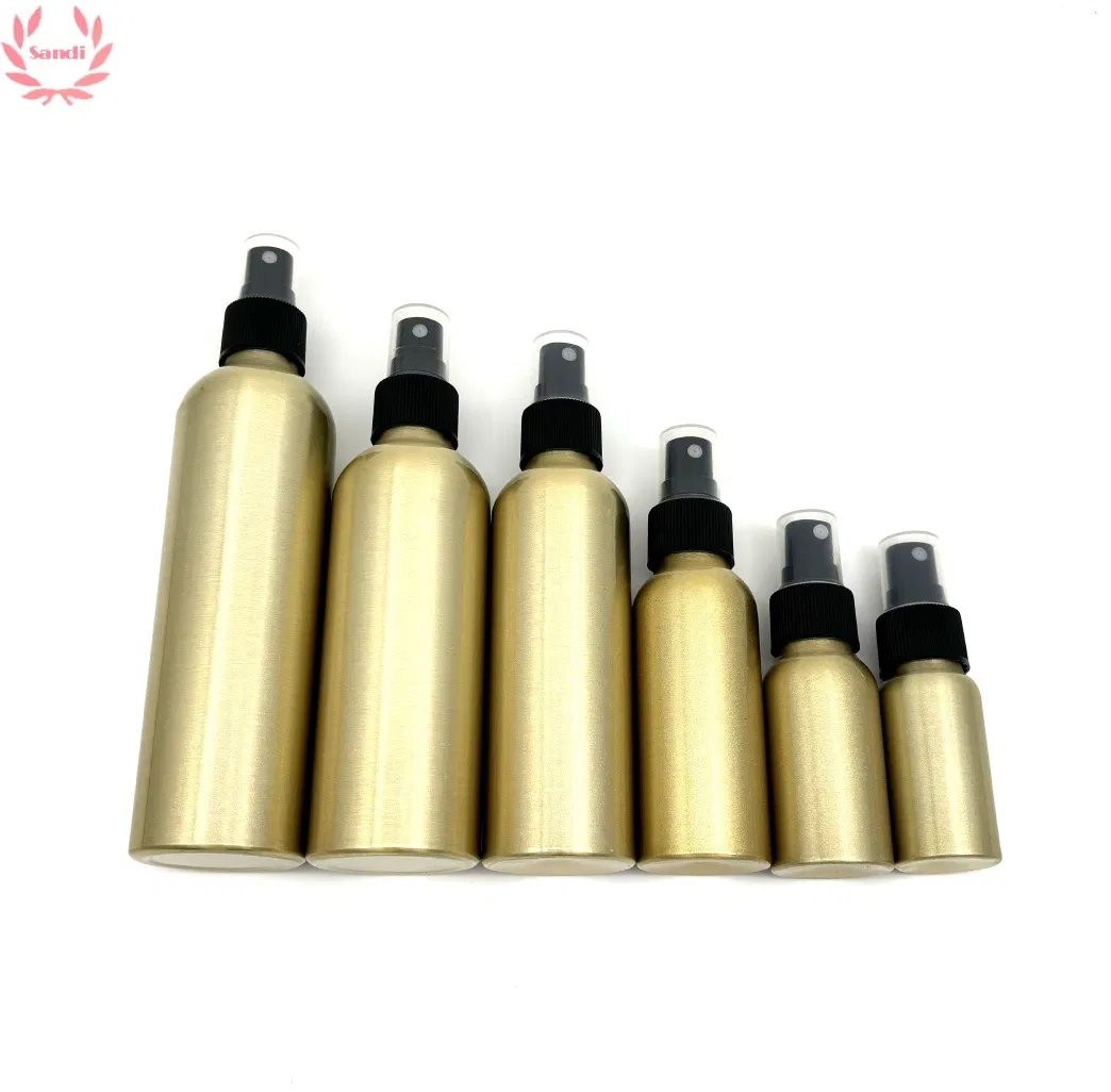 Recycle Use Empty 30ml 50ml 100ml 120ml 150ml 250ml Cosmetic Aluminum Shampoo Pump Spray Bottle 1oz 3oz 4oz 5oz 8oz