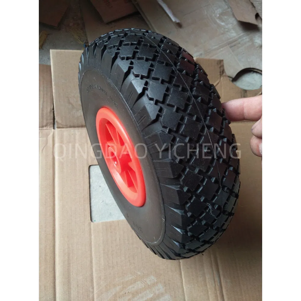 Hot Selling Wholesale Ball Bearing 10X3.00-4 Wheelbarrow Flat Free Wheels PU Foam Wheel for Wide Usage