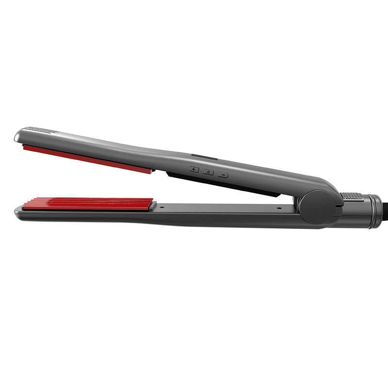 Ceramic Plate Straightening and Curling Iron, PTC Fast Heating Titanium Electric Dual Voltage Styling Device