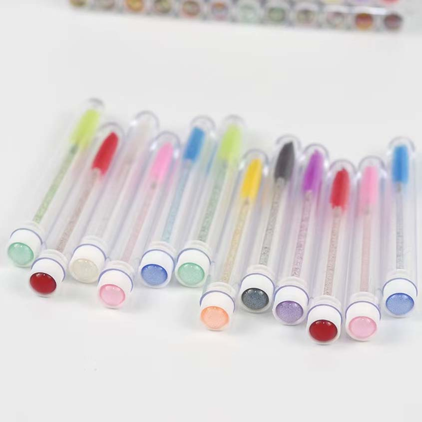 Dust-Proof Eyelash Brush Tube Reusable Eyelashes Extension Tools Mascara Wand Case Replaceable Crystal Makeup Brushes Applicator