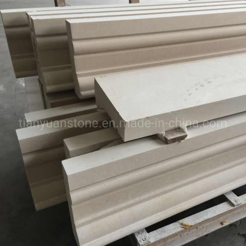 Natural Polished White Marble Stone Fabrication Interior Border