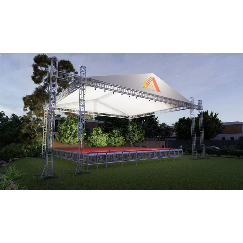 Hot Sale Wind-Resistance Aluminum Alloy Stage with Lighting Truss for Music
