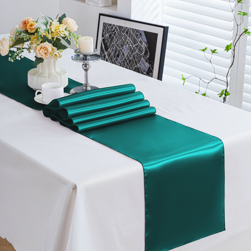 Chinese Custom Luxury Elegant Satin Table Runner for Wedding Events Party
