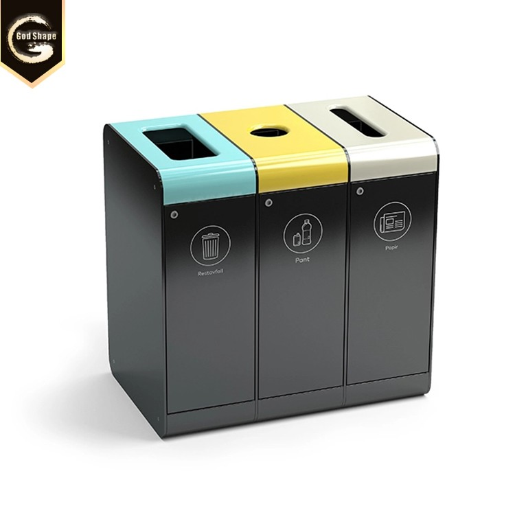OEM Price Large Capacity Triple Trash Garbage Bin Dustbin