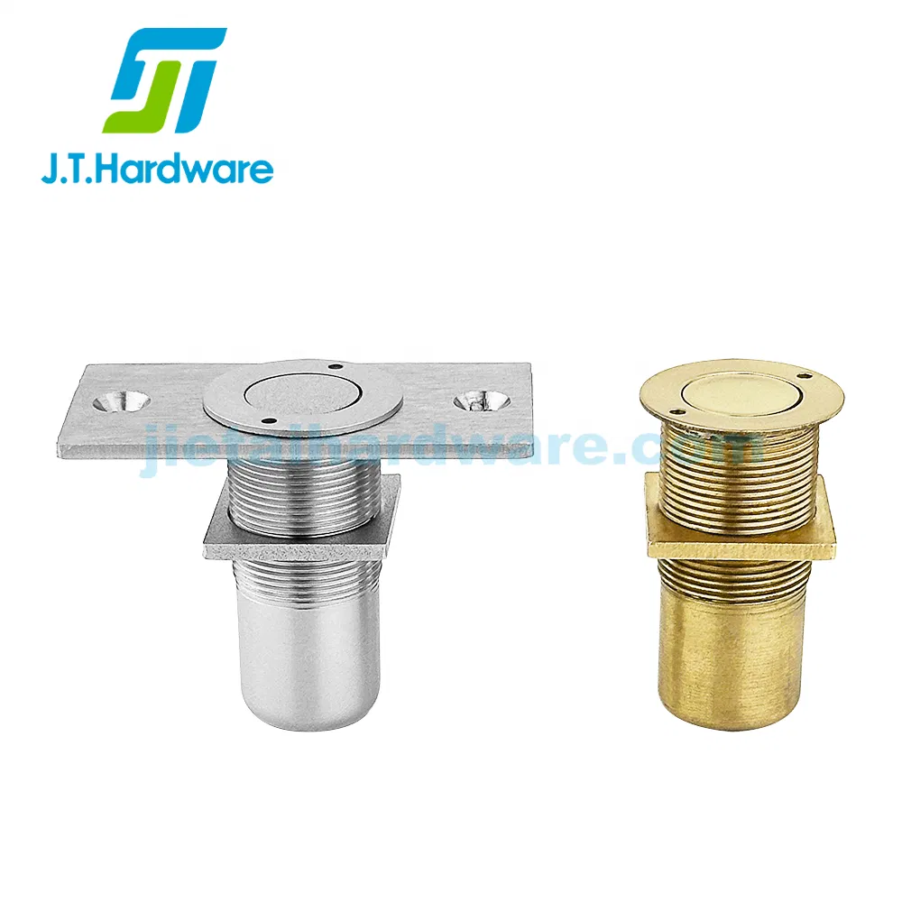 Door Accessories Dust Proof Strike Non-Locking Brass Dust Proof Socket with Plate for Flush Bolt