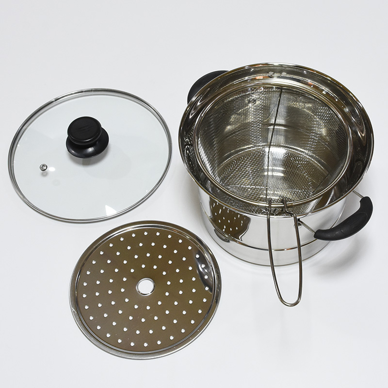 Kitchenware Multifunctional Stainless Steel Soup Cooking Noodle Pasta Pot with Strainer Colander