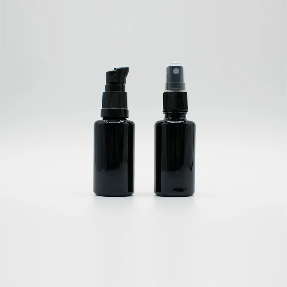 High Quality 50ml Glass Serum Twist Push Dropper Bottle Empty Skincare Packaging