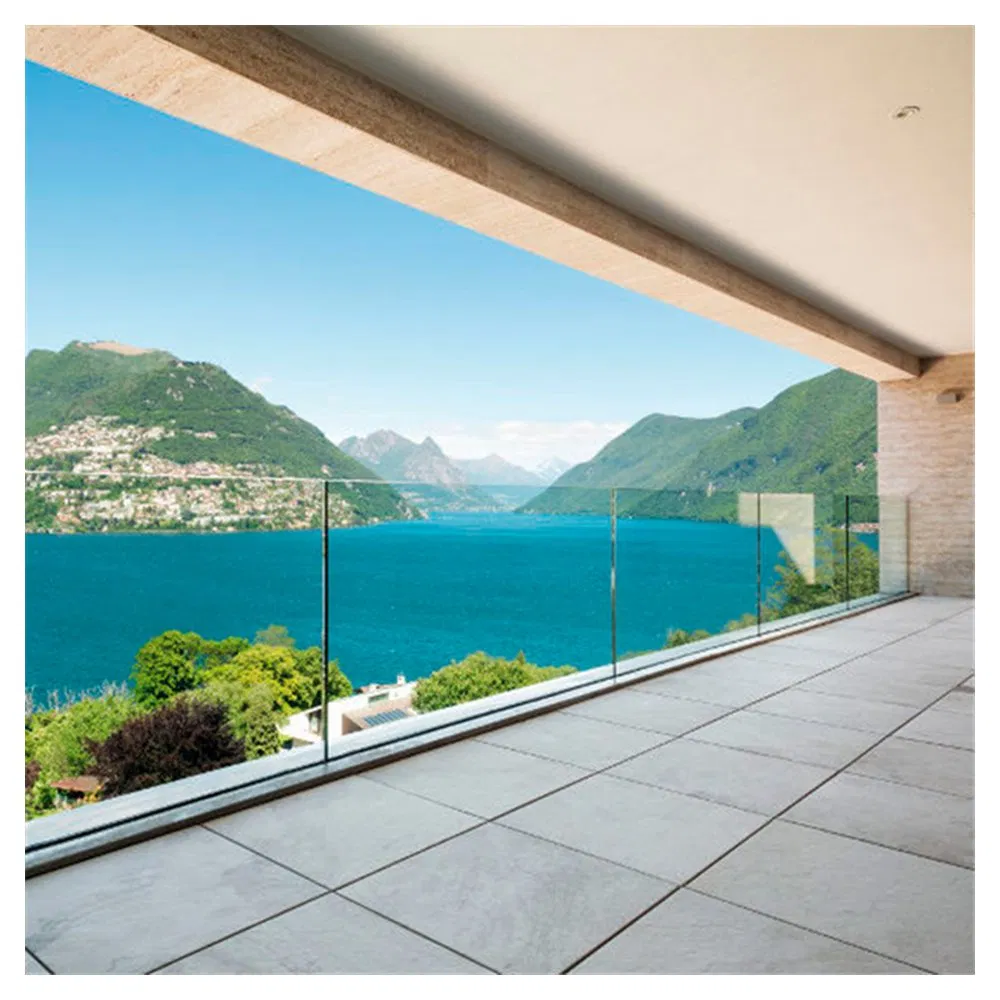 U Channel Glass Railing Style Indoor Stair High Quality Railing