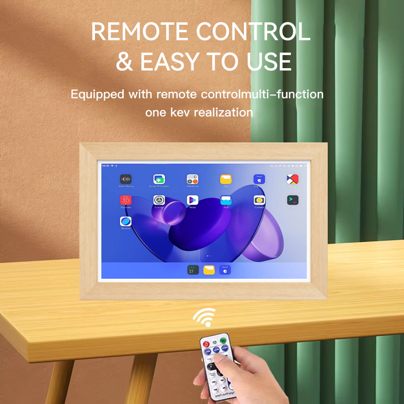 15 Inch Wooden Digital Photo Frame Android Tablet WiFi Remote Control LCD Display RoHS CE Certified Large Gift Home Decoration Picture Frame Advertising