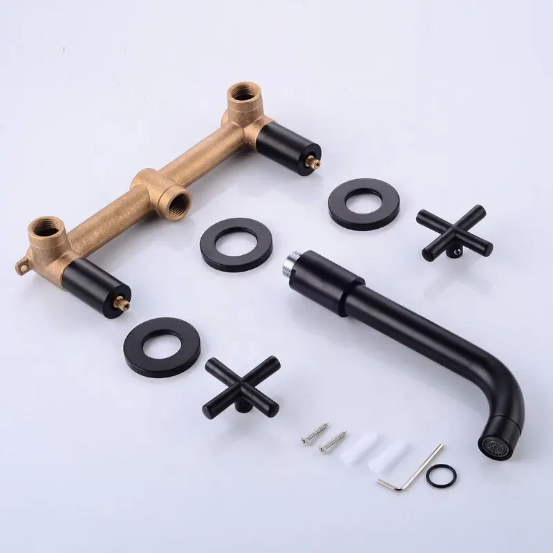 Смеситель для раковины Smart двухвентильный, настенный, латунь