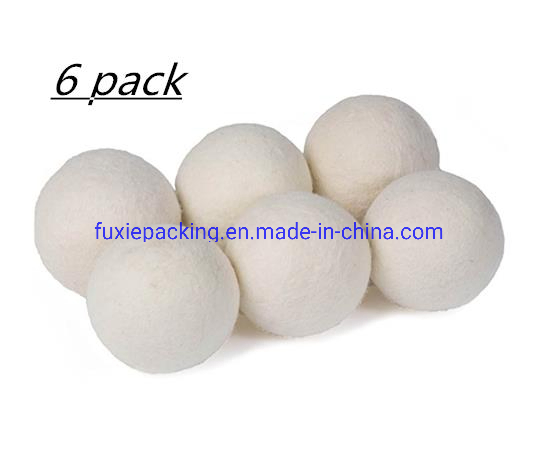 Natural Fabric Wool Dryer Balls Handmade 6 Pack