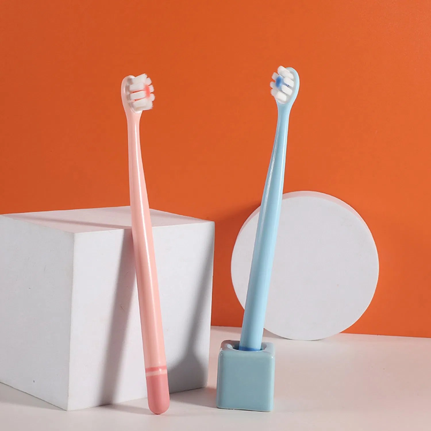 OEM Flower Brush Head Extra Soft Bristle Couple Adut Toothbrush