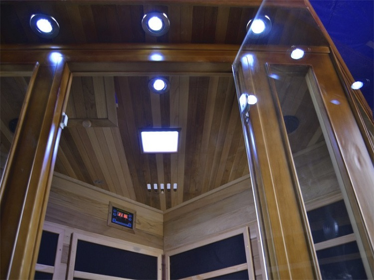 Угловая домашняя сауна на 4 персоны
