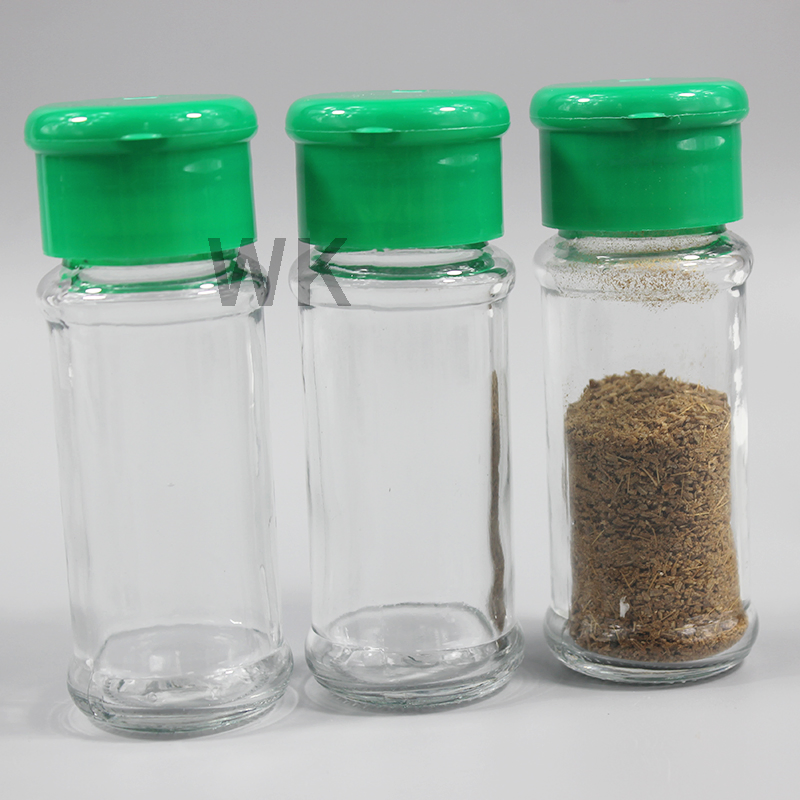 Empty Wholesale 80ml Clear Glass Condiment Bottle Seasoning Bottle BBQ Condiment Container with Flip Top Cap