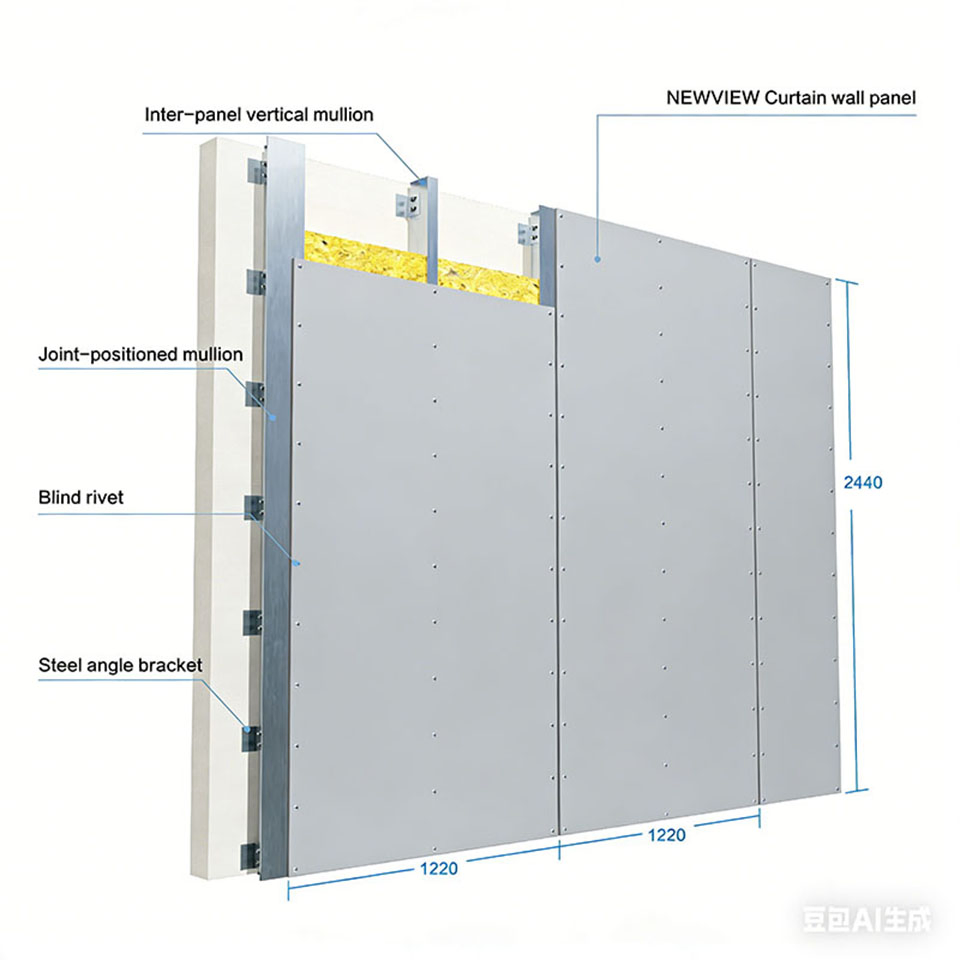 Factory Price Exterior Curtain Wall Fiber Cement Board Curtain Wall