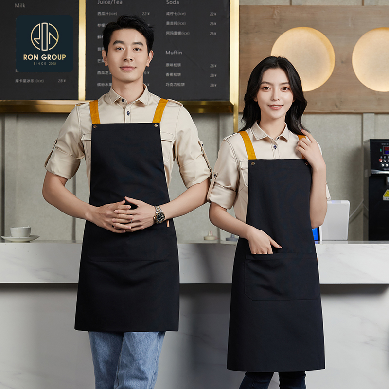 Stylish Restaurant Cooking Apron for Professional Chefs and Home Cooks