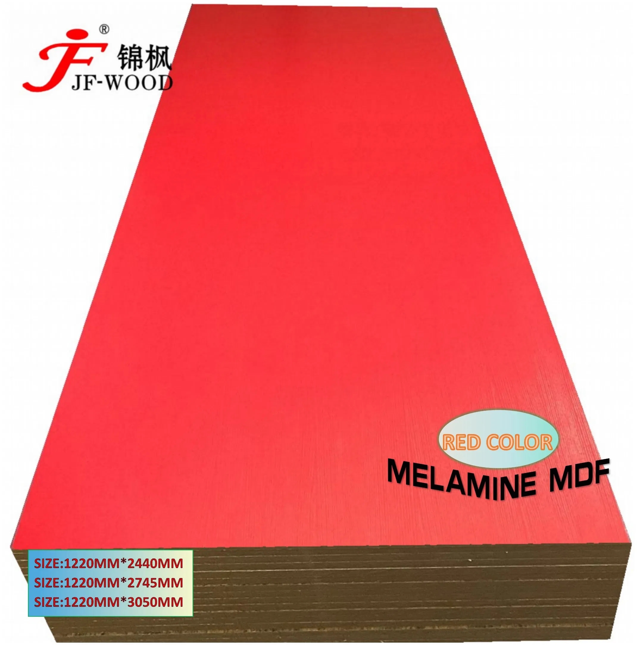 ISO9001: 2008 Furniture Grade Solid Wood Grain Color 100% Poplar 1220*2440mm Melamine MDF Board