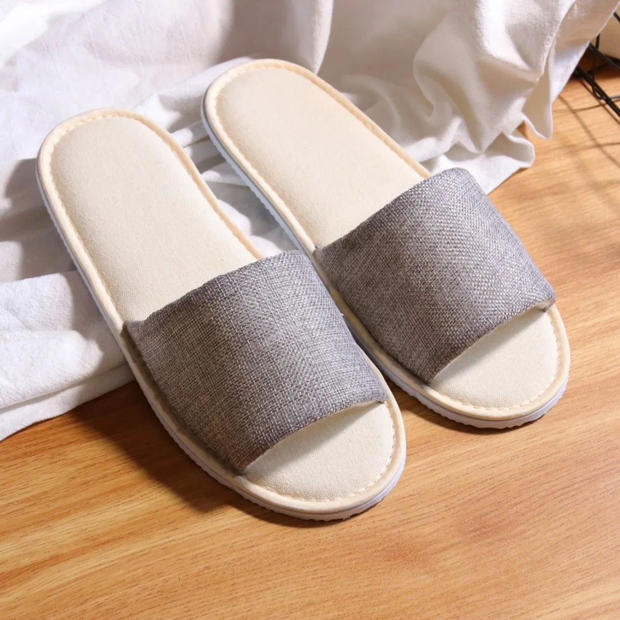 Custom Disposable Slippers for Hotels with Soft Cotton