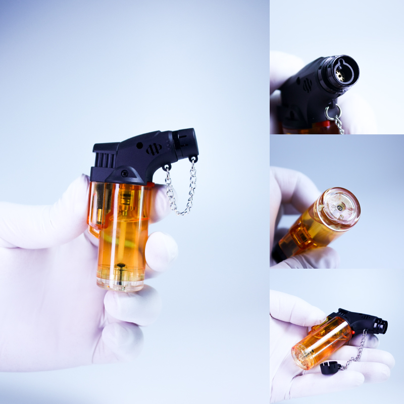 Factory Price Jet Flame Electronic Refillable Plastic Wholesales Torch Lighter for Kitchen and Camping